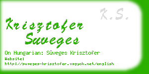 krisztofer suveges business card